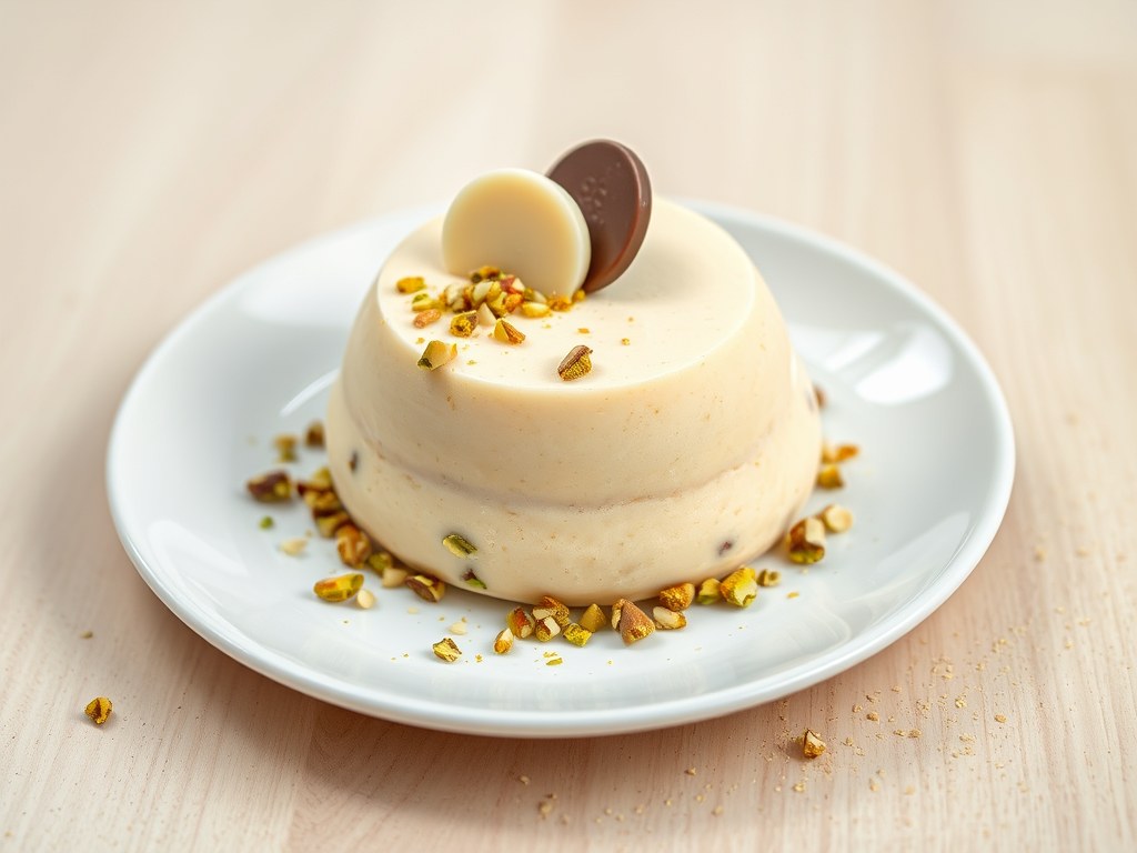 Amaretto-Pistache-parfait, AI-gegenereerde illustratie