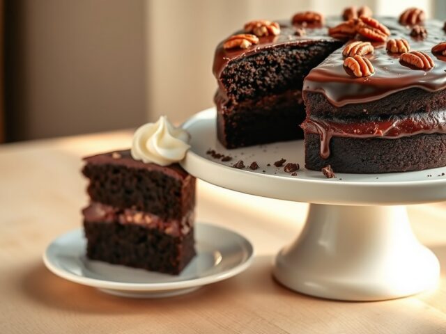 Amerikaanse chocoladetaart