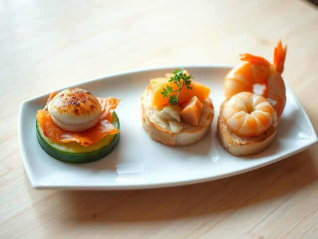 Amuse trio van vis