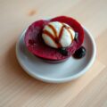 Amuse van biet en geitenkaas