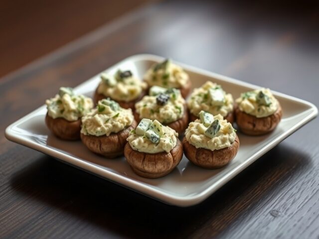 Amuse- voorgerecht Gevulde champignons