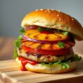 Ananasburger met varkenshaasje