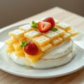 Ananasdakpannen met witte chocolademousse, citroen