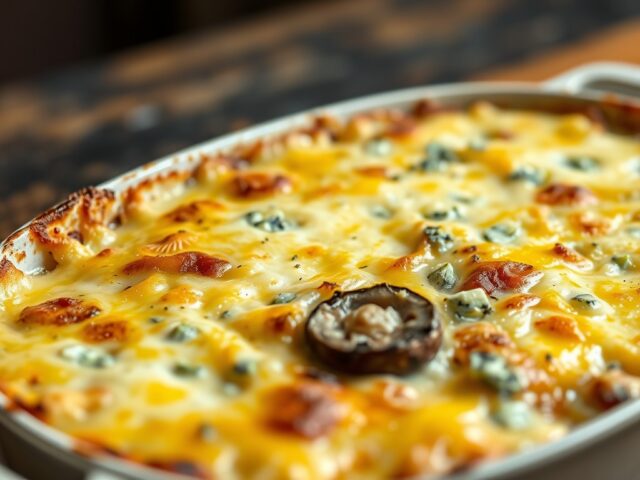 Anders gegratineerde champignons- bleekselderij