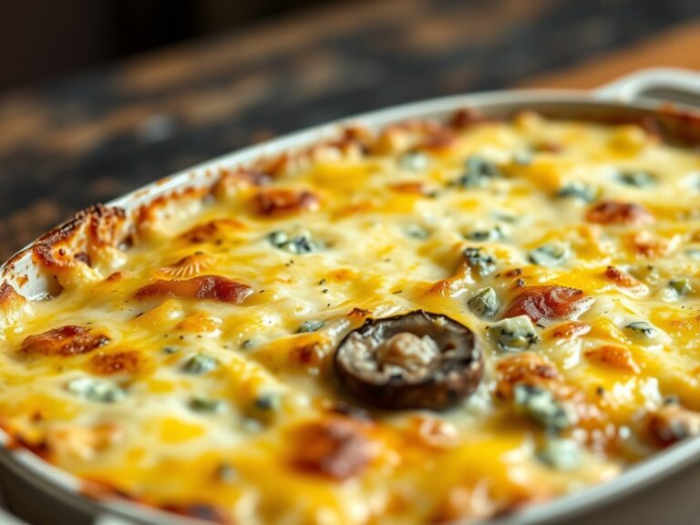 Anders gegratineerde champignons- bleekselderij