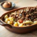 Andijvie-gehaktschotel met champignonsaus