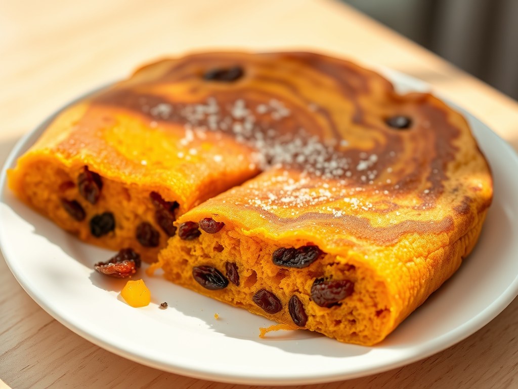 Antilliaanse pompoenpannenkoek (Arepa di Pampuna), AI-gegenereerde illustratie