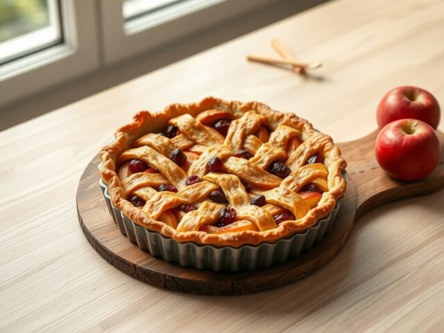 Appel cranberry taart