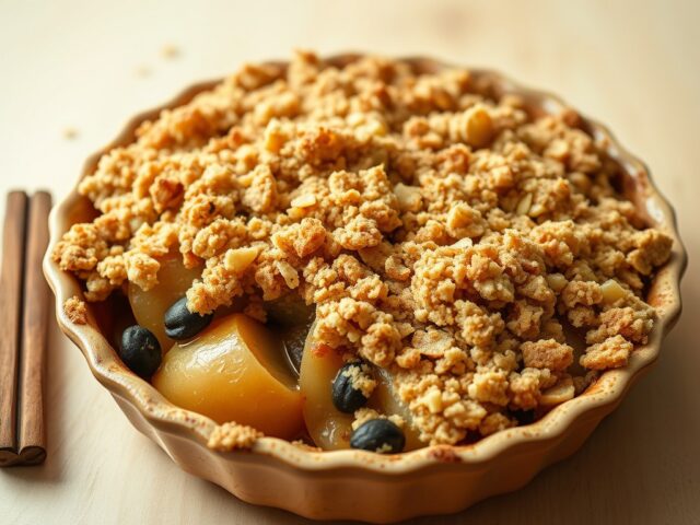 Appel-kruimeldeegdessert