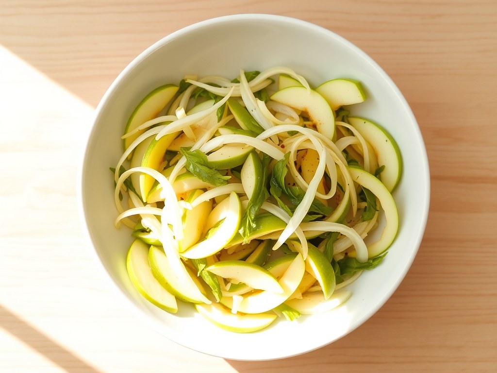 Appel-venkelsalade, AI-gegenereerde illustratie