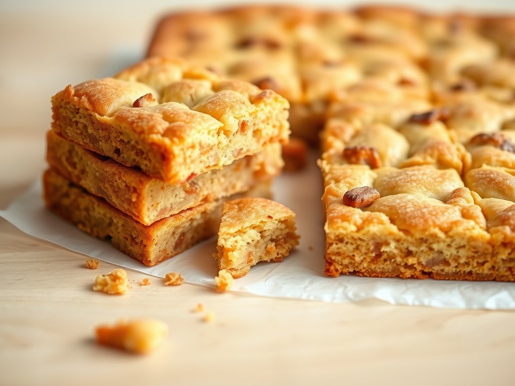 Appelcake van de bakplaat, AI-gegenereerde illustratie