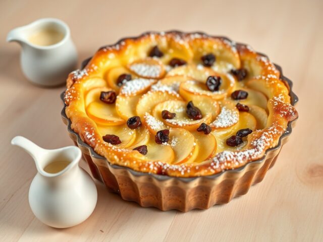 Appelclafoutis met advocaatsaus