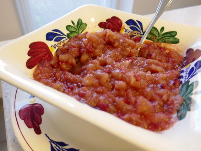 Appelcompote met granaatappel