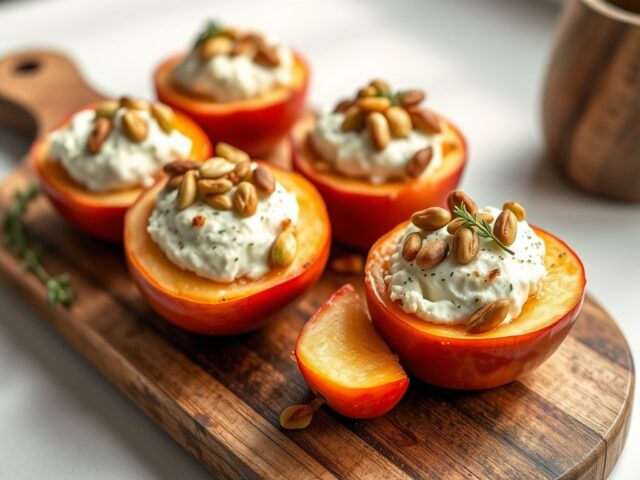 Appels gevuld met geitenkaas