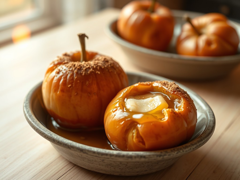 Appels in de oven, AI-gegenereerde illustratie