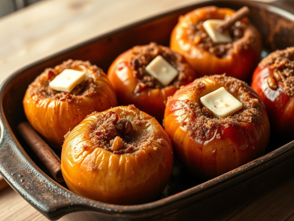 Appels uit de oven, AI-gegenereerde illustratie
