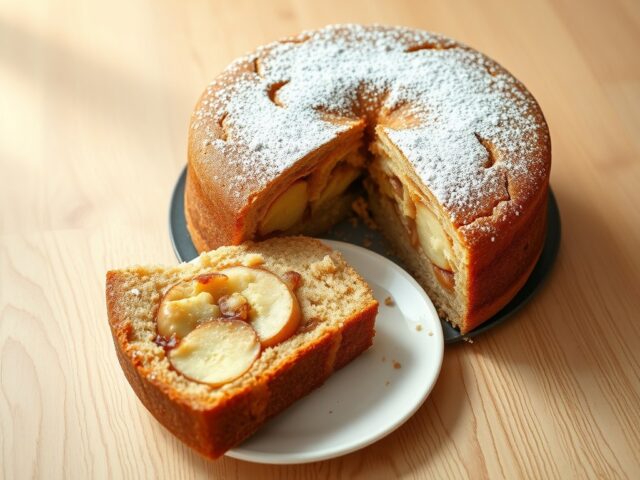 Appeltaart op bakblik