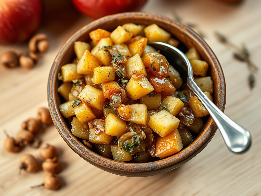 Appeltapenade, AI-gegenereerde illustratie