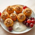 Appeltjes met speculaaskruim en vanilleroom