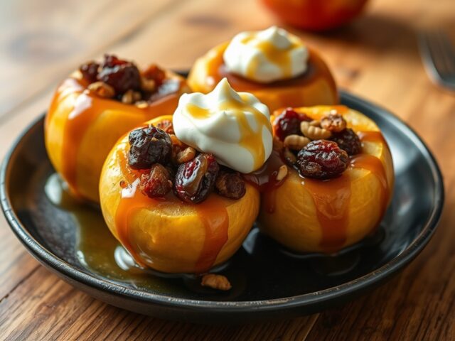 Appeltjes uit de oven met appel-kaneelstroop
