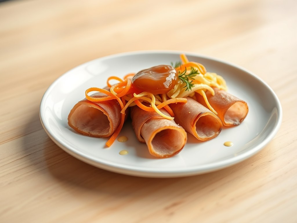 Appetizer Zeeuws spek, AI-gegenereerde illustratie