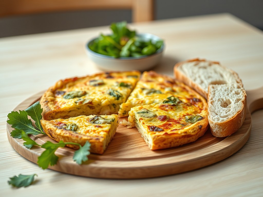 Artisjokkenfrittata, AI-gegenereerde illustratie