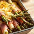 Asperge’s uit de oven met ham en kaas