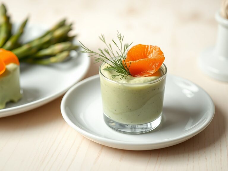 Aspergemousse met zalm