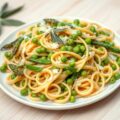 Asperges en Doperwtjes met Pasta