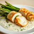 Asperges in kip met kervelsaus