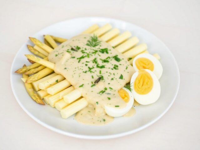 Asperges met mosterdtuinkruidensaus