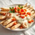 Asperges met nolly prat saus en grijze garnaaltjes