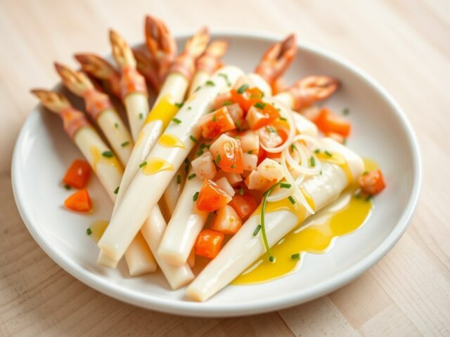 Asperges met Rivierkreeftenstaartjes