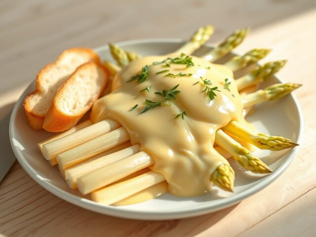 Asperges met saus Hollandaise