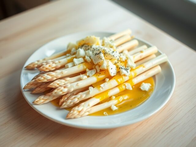 Asperges met weer een andere saus