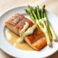 Asperges met zalm en dijonnaisesaus