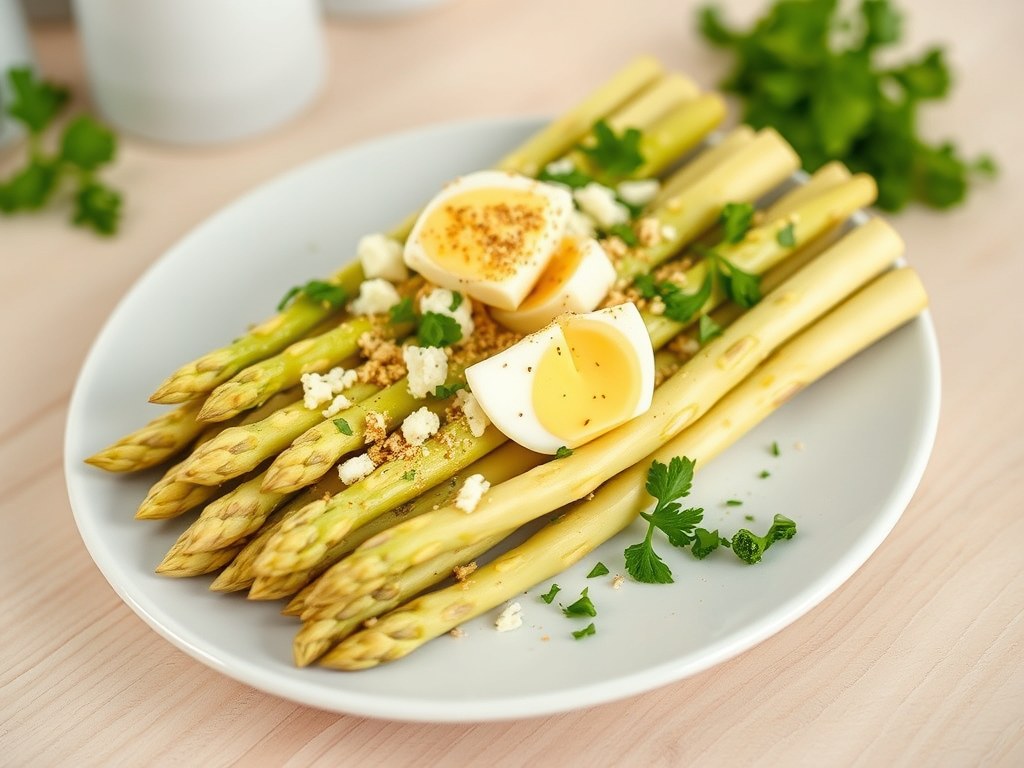 Asperges op Vlaamse wijze, AI-gegenereerde illustratie