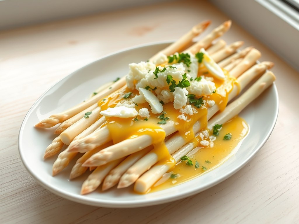 Asperges op z’n Vlaams, AI-gegenereerde illustratie