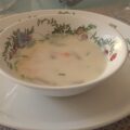 Aspergesoep met gerookte zalm