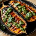 Aubergine met Walnootpesto