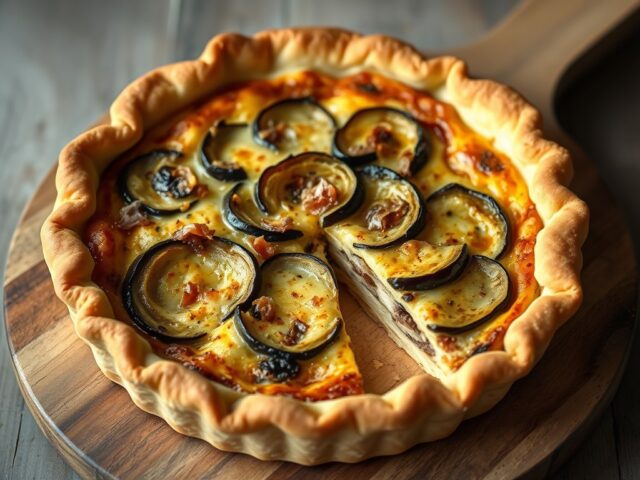 Aubergine Quiche in een Paté Brisée