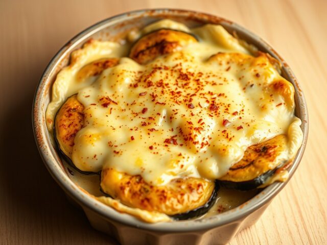 Aubergines met Kaas-Béchamel
