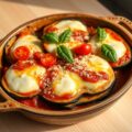 Aubergines uit de oven met mozzarella
