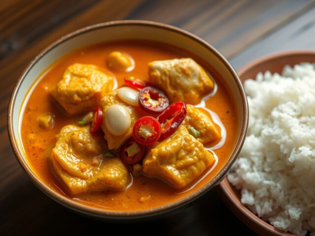 Ayam Bêsêngèh (kip met kruiden en santen)
