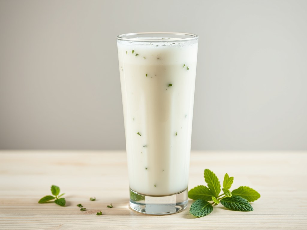 Ayran = Yogurt drank, AI-gegenereerde illustratie
