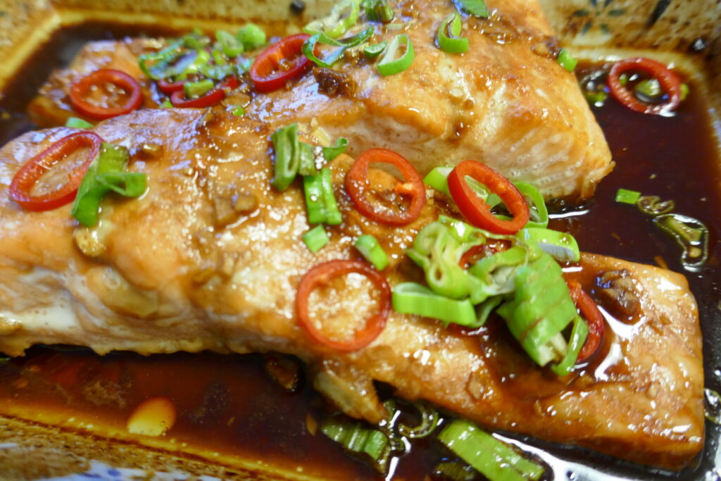 Aziatische Zalm Uit De Oven