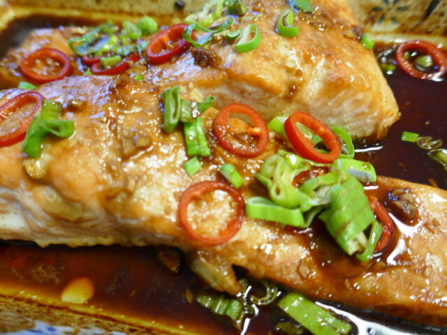 Aziatische Zalm Uit De Oven