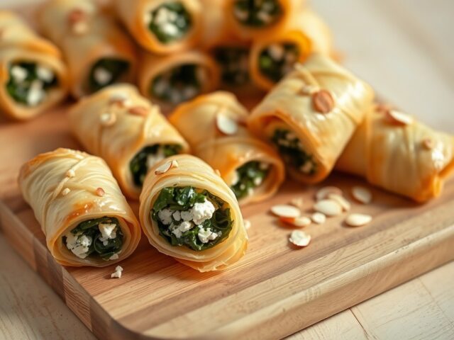 Börek met spinazie en feta