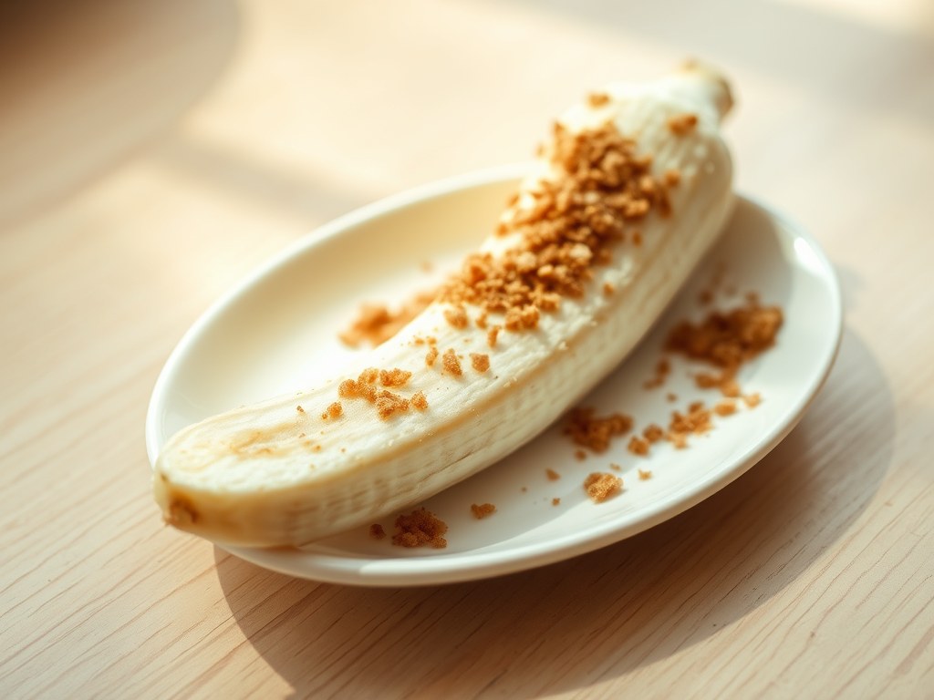 Banaan met bruine basterdsuiker, AI-gegenereerde illustratie