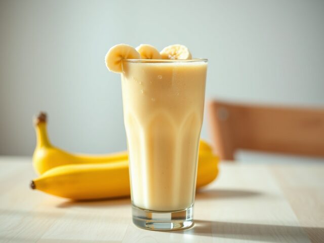 Bananensmoothie met honing en citroen